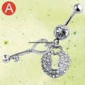 Piercing - Banánky s přívěskem | A, B, C, D, E