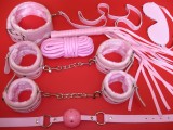 Bondage set - polstrovaný kožešinkou