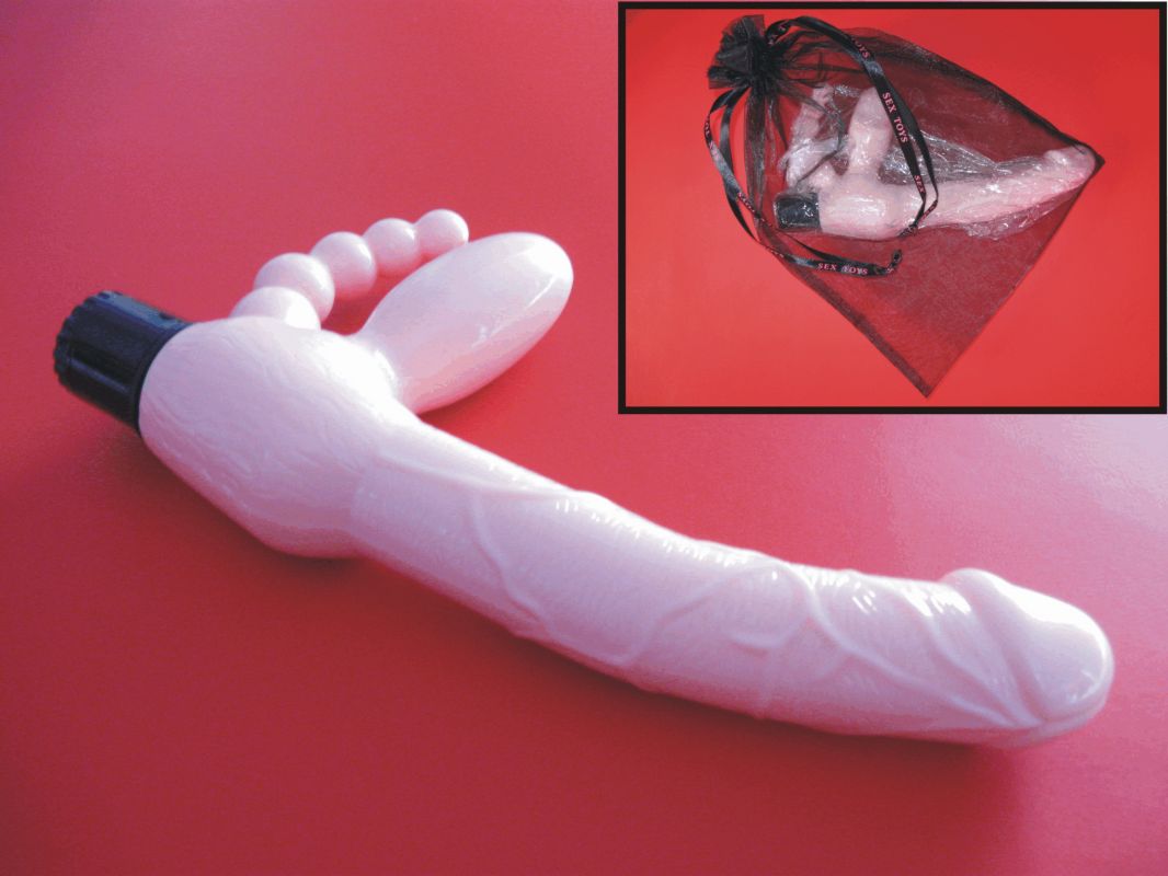 Samodržící silikonové dildo Afrodité tělové barvy s plynulou regulací vibrování.