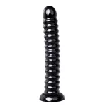 Korálkové dildo, černé, silikonové