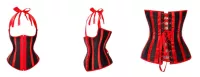 Korzet Red and Black - pruhovaný
