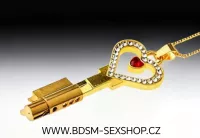 Šperk klíč ve tvaru srdce k pásu cudnosti Šperk klíč ve tvaru srdce k pásu cudnosti