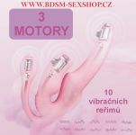 Nasazovací vibrátor 3M - strap on - 3 motory