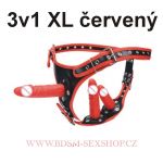 Strap on 3v1 XL červený